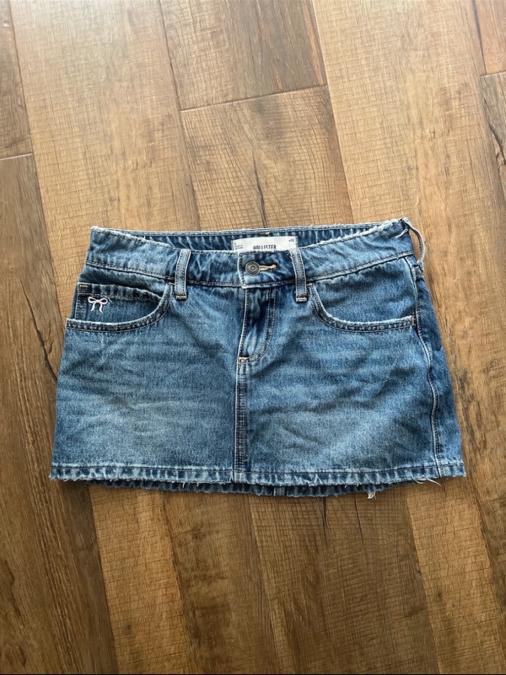 Hollister Blue Denim Mini Skort